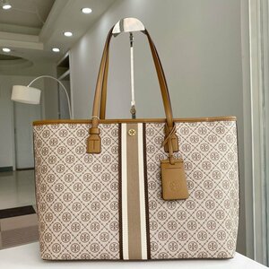 新品TORY BURCH トリーバーチ トートバッグ ブラウン A4対応 T Monogram