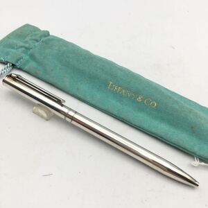 ★E12232/TIFFANY&Co. ティファニー/ボールペン/Tクリップ/STERLING スターリング 925/ツイスト式/シルバー/保管袋付/動作不良有 す