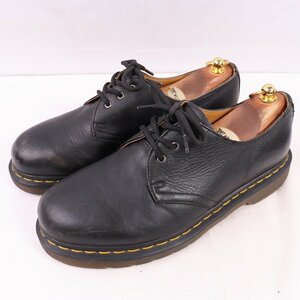 ドクターマーチン UK7/25.5cm-26.0cm/3ホール 1461 黒 ブラック ブーツ レザー 本革 メンズ レディース dr.martens 中古 dm3942