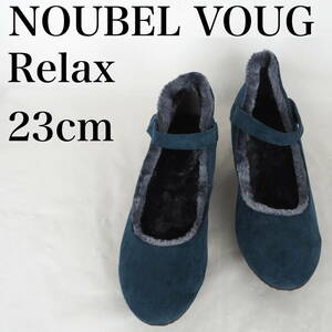 MK2821**NOUBEL VOUG Relax*ヌーベルヴォーグリラックス*レディースパンプス*23cm*ブルー系*スエード調