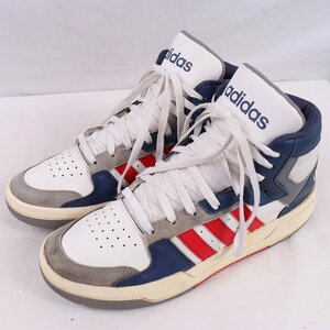 NEO ENTRAP MID 27.0cm/adidas ネオエントラップ ミッド アディダス スニーカー 白 ホワイト グレー 紺 赤 中古 古着 メンズ ad5567