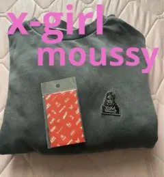 エックスガール×moussy コラボトレーナー(ステッカー付き)