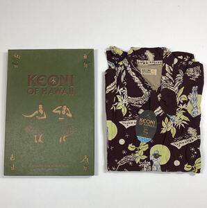 【M】KEONI OF HAWAII Sun Surf Aloha Shirt WAIKIKI SAND 東洋エンタープライズ ケオニオブハワイ アロハ シャツ レーヨン (M32881) T440