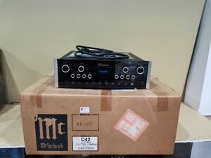 【岐阜発 ジャンク 動作はしました 説明書、元箱付 綺麗 コントロールアンプ】mcIntosh C42