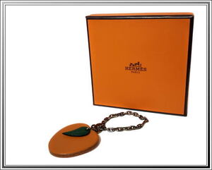 ☆HERMES/エルメス フルーツキーホルダー(チャーム)アプリコット オレンジ送料税込み！