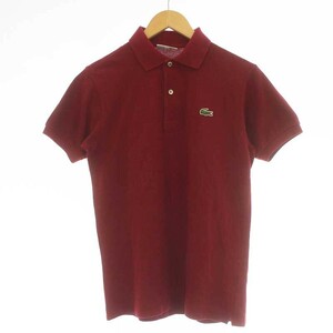 ラコステ LACOSTE CHEMISE ポロシャツ 半袖 3 S ボルドー /KQ メンズ