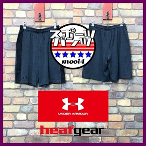 SP1-248★US規格品★吸湿速乾★灰×黒【UNDER ARMOUR アンダーアーマー】HEATGEAR ショートパンツ【メンズ M】スポーツ ランニング ジム