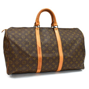 1円 ◆定価17万 美品 LOUIS VUITTON ルイヴィトン トラベル ボストンバッグ キーポル50 M41426 モノグラム◆E.Csor.hP-20