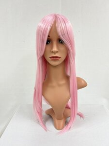 Wigs2you C-005 ピンク色 コスプレウィッグ アニメ アイドル風 耐熱コスプレウィッグ★シンプルなロングスタイル