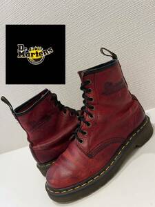 ★Dr.Martens★ドクターマーチン★1460★8ホールブーツ★レッド★赤系★8 EYE BOOTS★レースアップ★レザーブーツ★UK5★24.0cm★