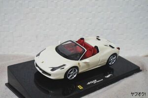 ホットウィール フェラーリ 458 SPIDER 1/43 ミニカー 白