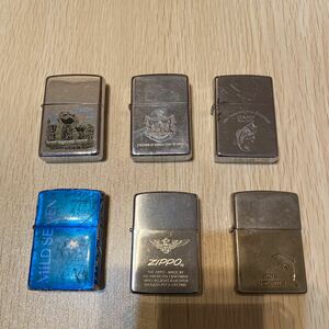 ZIPPO ジッポー オイルライター 喫煙具　６点セット　bass グアム　マイルドセブン　ピンクドルフィン　ハワイ