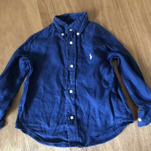 ラルフローレン RALPH LAUREN シャツ 長袖シャツ 麻シャツ　子供服　100センチ　3t