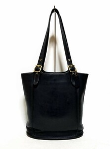 美品◆希少 COACH コーチ トートバッグ レザー ブラック 黒 A4 オールドコーチ USA ショルダーバッグ グラブタンレザー 本革 かばん