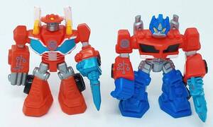 Heatwave & Optimus Prime 3.75" Figures Transformers Rescue Bots Playskool Heroes 海外 即決