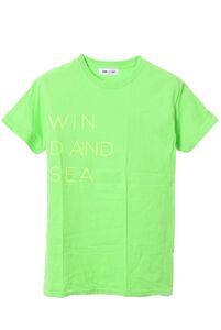 美品 WIND AND SEA プリント Tシャツ S グリーン ウィンダンシー KL4CLUC205