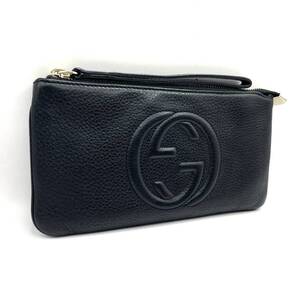 【421】極美品 グッチ GUCCI 財布 ファスナー/ジップ/ポーチ/リストレット/クラッチミニバッグ/長財布 ソーホー 295840