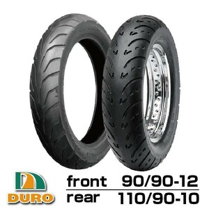 2本 ベンリィ 前後セット DM1092F 90/90-12 HF295 110/90-10 デューロ DURO ホンダ ベンリィプロ 法人宛送料無料