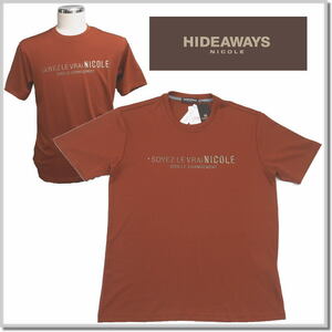 ハイダウエイ HIDEAWAYS NICOLE メタルジェルプリント半袖Tシャツ 4265-9002-10(ブリック)-46(M) カットソー