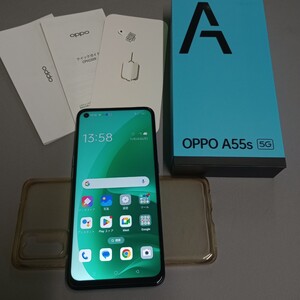 SIMフリー　OPPO A55S 5G CPH2309 グリーン　4GB/64GB 中古　使用期間約半年