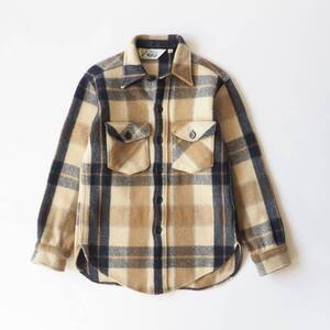 ウールリッチ　Woolrich　USA製　70年代　ウールジャケット　CPO　チェック柄　メンズ　美品