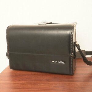 MINOLTA カメラケース ツールボックス 革 ハードケース ストラップ付き