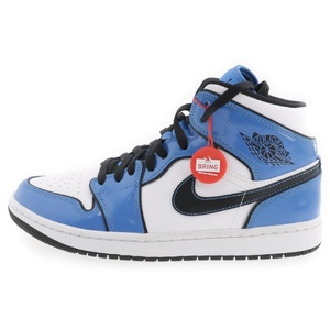 ナイキ AIR JORDAN 1 MID SIGNAL BLUE エアジョーダン1 ミッド SE シグナルブルー ミッドカットスニーカー ブルー US9.5/27.5cm DD6834-402