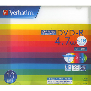 三菱化学メディア Verbatim DHR47JDP10V1 DVD-R 16倍速 10枚組 [管理:1000025182]