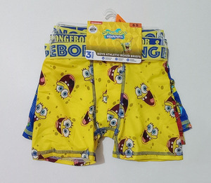 USA購入★★ スポンジボブ ブリーフ ボクサーパンツ サイズ6 120 3枚 未使用品 ★★ Sponge Bob Boys Boxer Briefs