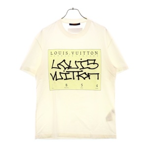 LOUIS VUITTON ルイヴィトン 22AW グラフィックロゴプリント 半袖コットンTシャツRM222 DT3 HNY75W ホワイト