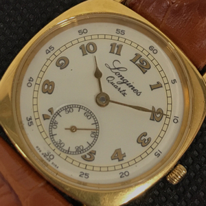 1円 ロンジン 150周年 スモセコ クォーツ 腕時計 未稼働品 白文字盤 純正尾錠 メンズ LONGINES 現状品
