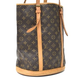 1円 ◆定価14万 良品 LOUIS VUITTON ルイヴィトン トートバッグ バケットGM 旧型 M42236 モノグラム ブラウン◆E.Csme.zE-27