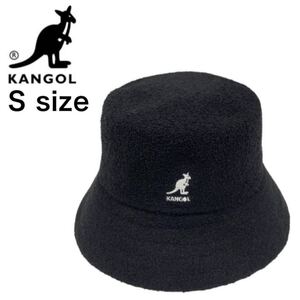 ☆正規品新品☆KANGOL BERMUDA BUCKET カンゴール バケットハット バケハ K3050ST パイル生地 ブラック Sサイズ 刺繍ロゴ オールシーズン