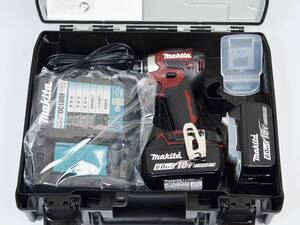 未使用 充電式インパクトドライバ TD173DGXAR 純正 バッテリ2個 18V 6.0Ah マキタ makita TD173D BL1860B レッド 限定色