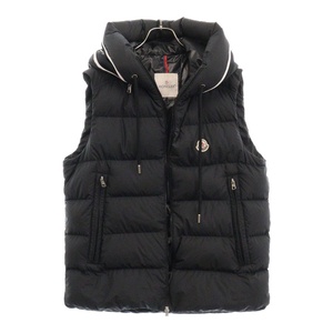 MONCLER モンクレール I20911A00181 CARDAMINE GILET フードロゴ ダウンベスト ジップアップ ブラック