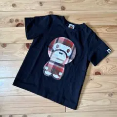 BAPE KIDS 黒 Tシャツ アベイシングエイプ　110