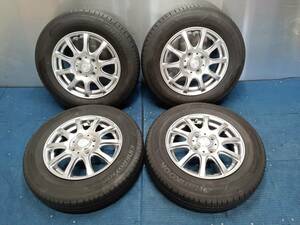 ★8.5分山★20年製★ HANKOOK KINERGY ECO2 145/80R13　社外ホイール 13×4J +42 4H-100 4本セット 軽自動車等　E158