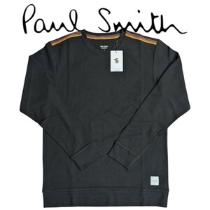 新品 ポールスミス Paul Smith スウェット М f長袖 ラウンジウェア アーティストストライプ ブラック メンズ 秋 冬