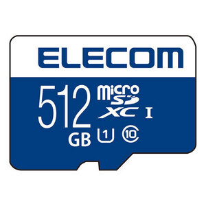 エレコム MicroSDXCカード データ復旧サービス付 UHS-I U1 70MB/s 512GB MF-MS512GU11R /l