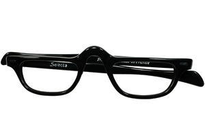 抜群の安定感 SIMPLE&BASIC 1960sフランス製デッド FRAME FRANCE by Selecta 1/2 eyeハーフアイ BLACK 老眼鏡リーディンググラスsize46/24