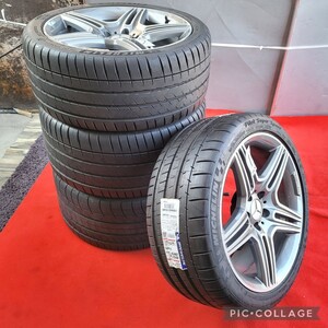 【バリ溝＆美品 ]メルセデスベンツ R231 AMG 純正 19×9J+27 10J+48 112-5H タイヤ付き4本265/35R19 295/30R19 SL550 SL400 SL450 SL63 SL