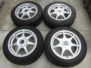 185/60R15 ヨコハマ スタッドレスタイヤ ＆ 6.5J-15 ＋36 PCD100 4/5マルチアルミホイール　4本セット　当時物