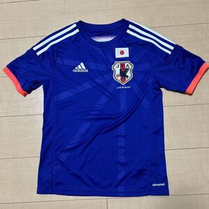 送料無料 美品 サッカー ユニフォーム 正規品 日本代表 応援 ブルー 青 adidas アディダス フットサル