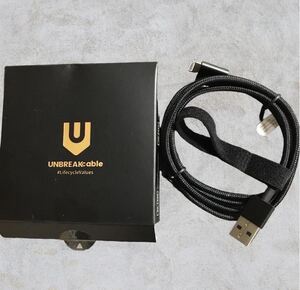 D009130　　UNBREAKcable iPhone 充電ケーブル 1M MFi　 急速充電　データ転送　高耐久性　断線防止　互換性　iPhone