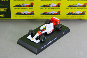 京商 1/64 1990 マクラーレン MP4/5B ホンダ #27 アイルトン・セナ コレクション1 Kyosho 1/64 1990 McLaren MP4/5B Honda #27