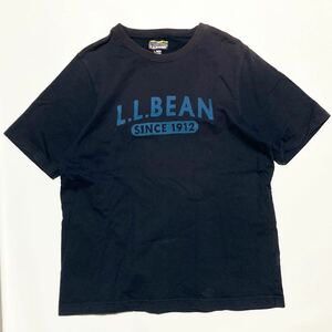 L.L.Bean ☆ ベーシック プリント Tシャツ 半袖 フェード ネイビー アウトドア カジュアル アメカジ 定番 古着 エルエルビーン■SAP18