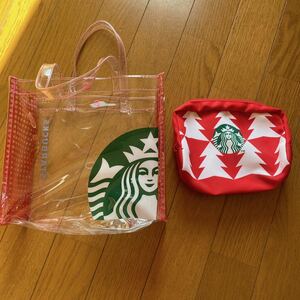 Starbucks スターバックス ★ トートバッグ 小物入れ　バック　セット　ビニールバック