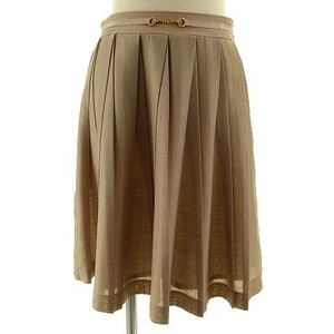 アンタイトル UNTITLED スカート ギャザースカート ホースビット ミディ丈 日本製 ベージュ 1 レディース
