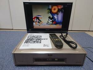 Victor ビクター S-VHSビデオデッキ HR-X7 動作品 97年製 純正電源ケーブル&Victor製対応リモコン&取扱説明書 極美品