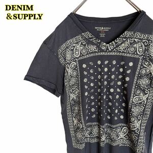 【AY1735】　未使用 DENIM&SUPPLY デニムアンドサプライ　ラルフローレン　半袖Tシャツ　紺　レディース　XSサイズ